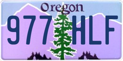OR license plate 977HLF