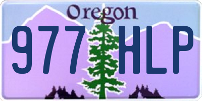 OR license plate 977HLP