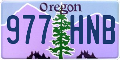 OR license plate 977HNB