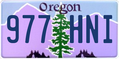 OR license plate 977HNI