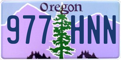 OR license plate 977HNN