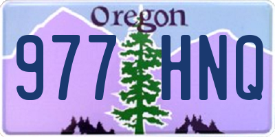 OR license plate 977HNQ