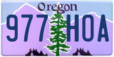 OR license plate 977HOA