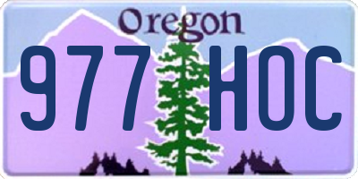 OR license plate 977HOC