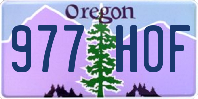 OR license plate 977HOF