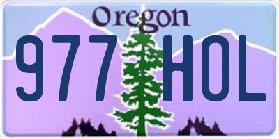 OR license plate 977HOL