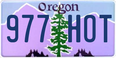 OR license plate 977HOT