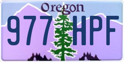OR license plate 977HPF