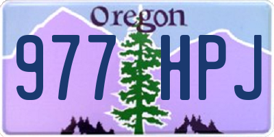 OR license plate 977HPJ