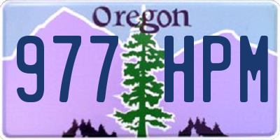 OR license plate 977HPM