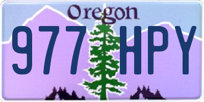 OR license plate 977HPY
