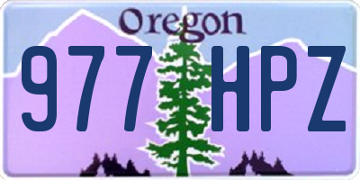 OR license plate 977HPZ