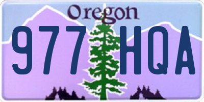 OR license plate 977HQA