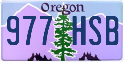 OR license plate 977HSB