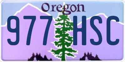 OR license plate 977HSC