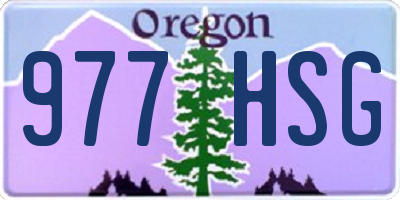 OR license plate 977HSG