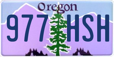 OR license plate 977HSH