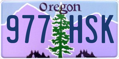 OR license plate 977HSK