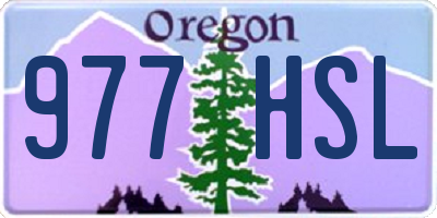 OR license plate 977HSL