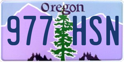 OR license plate 977HSN