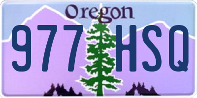 OR license plate 977HSQ