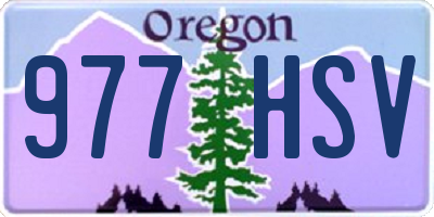 OR license plate 977HSV