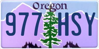 OR license plate 977HSY