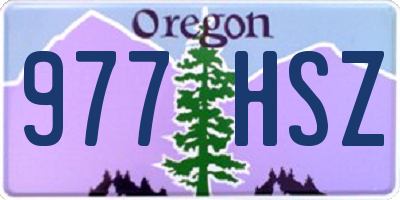 OR license plate 977HSZ