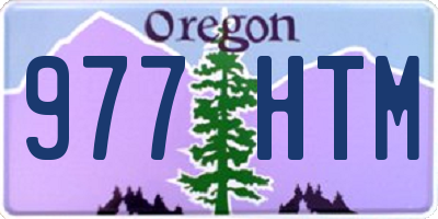 OR license plate 977HTM