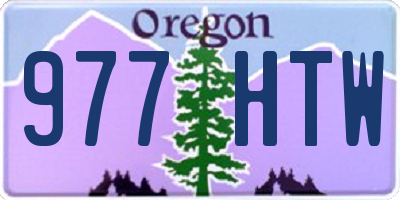 OR license plate 977HTW