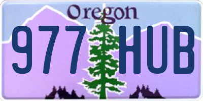 OR license plate 977HUB