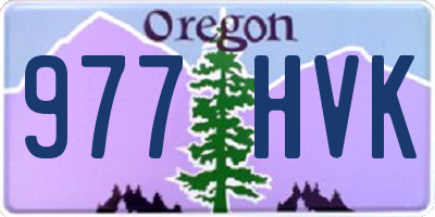 OR license plate 977HVK