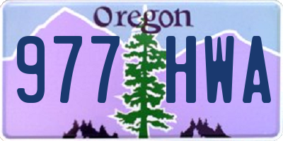 OR license plate 977HWA