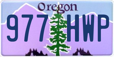 OR license plate 977HWP