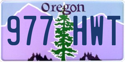 OR license plate 977HWT