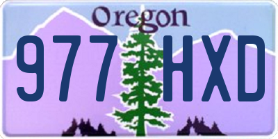 OR license plate 977HXD