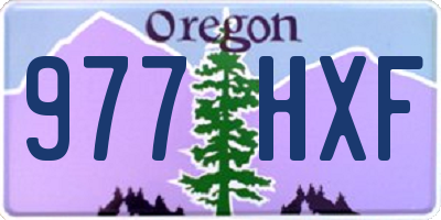 OR license plate 977HXF