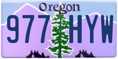 OR license plate 977HYW