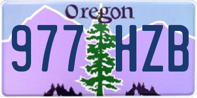 OR license plate 977HZB