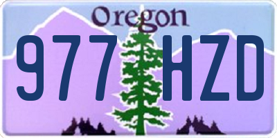 OR license plate 977HZD