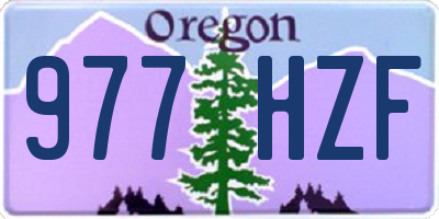 OR license plate 977HZF