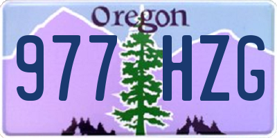 OR license plate 977HZG