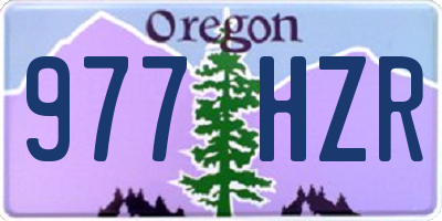 OR license plate 977HZR
