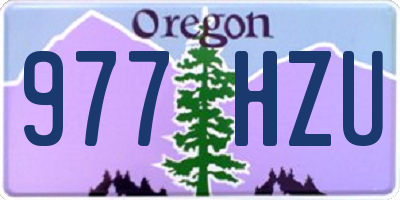 OR license plate 977HZU