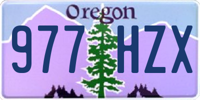 OR license plate 977HZX
