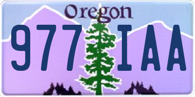 OR license plate 977IAA