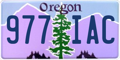 OR license plate 977IAC