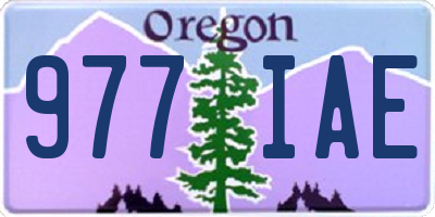 OR license plate 977IAE