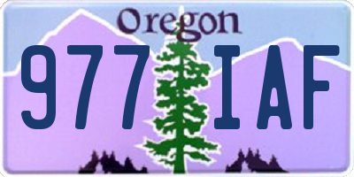 OR license plate 977IAF