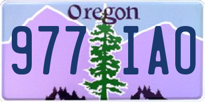 OR license plate 977IAO